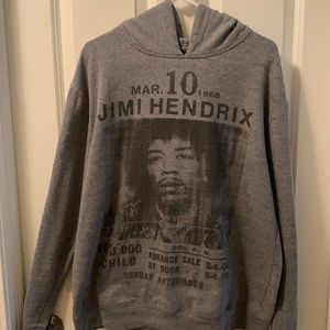 XL Grey Jimi Hendrix Hoodie